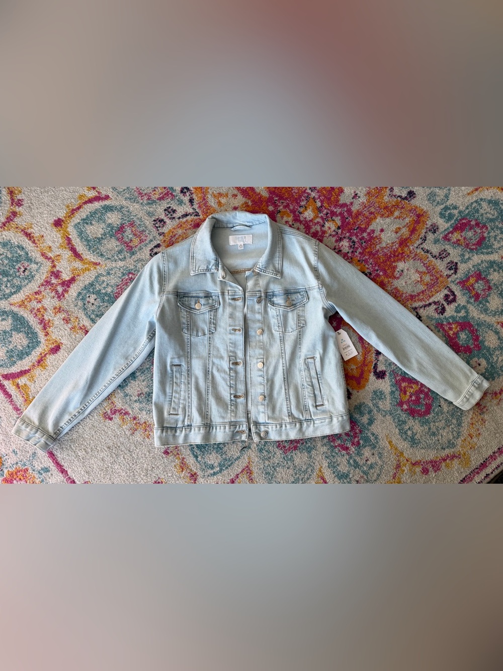 Time and Tru Light Blue Denim Jean Jacket